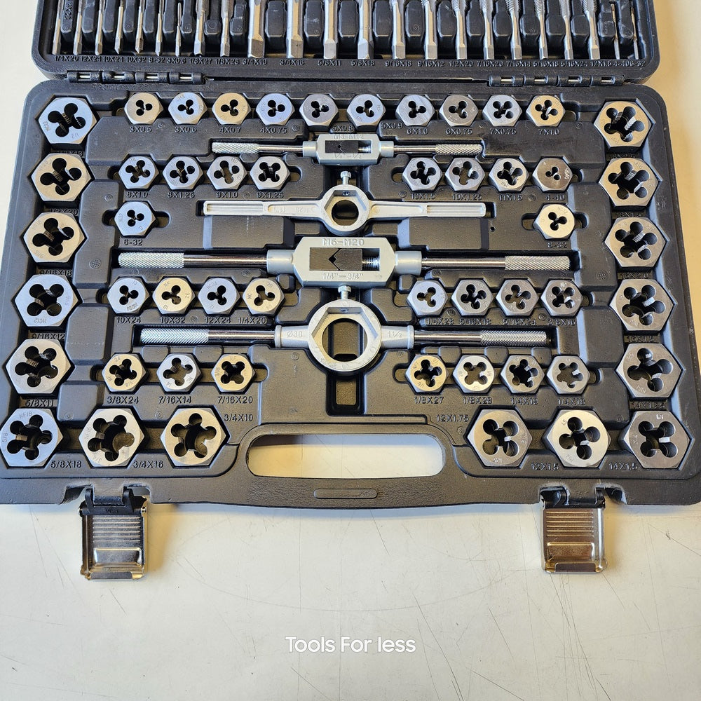 SAE/Metric Ratcheting Tap and Die Set 114pice SAE/Metric Ratcheting Tap and Die Set 114pice
